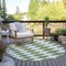 Homeroots 8' Green And Ivory Round Geometric Washable Indoor Outdoor Area Rug 577051 - alternate 2
