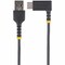 Startech.Com 6ft 2m USB A to C Charging Cable Right Angle - Heavy Duty Fast Charge USB-C Cable - Black USB R2ACR-2M-USB-CABLE - alternate 1
