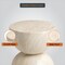 Leisuremod Sage Fiberstone Side Table, Half-Round Hourglass Design, Weatherproof, Fully Assembled SST16SM - alternate 2