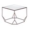 Homeroots Set of Two Silver and Bronze Mirrored Glass and Steel Square Abstract Bunching Coffee Tables 572205 - alternate 2