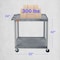 Luxor Utility Cart with Lipped Plastic Shelves, Polyethylene, 400 lb Load Capacity, 2 Shelves, 32 in L HE38-G - alternate 3