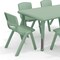 Flash Furniture 7 PC Plastic Activity Table and 6 Chairs Set, 10.5 inSeat Height-Sage YU-YCX-0013-2-RECT-TBL-SAGE-E-GG - alternate 2
