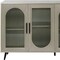 Homeroots 60" Gold Wood And Glass Sideboard with Four Doors 568419 - alternate 3
