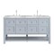 James Martin Vanities Breckenridge 60 in. Double Vanity, Serenity Blue, w/ 3 CM Carrara Marble Top 330-V60D-SRB-3CAR - alternate 1