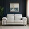 Homeroots 71in Light Gray And Silver Genuine Leather Loveseat 329683 - alternate 3