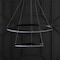 Jonathan Y Brice 24" 2-Light Modern Contemporary Metal Round Integrated LED Pendant, Matte Black JYL7204A - alternate 3