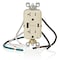 Leviton USBReceptacle, 20A, Almond, Thermoplastic GUAC2-T - alternate 2