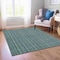Homeroots 5' X 8' Teal Blue Aqua And Mint Green Striped Washable Indoor Outdoor Area Rug 615086 - alternate 2