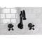 Kingston Brass Two-Handle Wall Mount Kitchen Faucet, Matte Black KS1280PKX - alternate 3