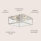 Jonathan Y Grayson 12" 2-Light Bohemian Farmhouse Iron/Glass LED Flush Mount, Nickel/Clear JYL9501D - alternate 3