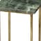 Homeroots 21" Green and Gold Marble Drink Size Square End Table 634879 - alternate 3