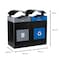 Commercial Zone Products Avante Series Dual Stream Black Trash/Recycling 55 Gallon Containers w/ Canopy 787202MSA - alternate 2