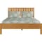 Homeroots Natural Shiplap Texture Solid Wood Queen Bed Frame 523626 - alternate 3