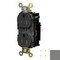 Hubbell Wiring Device-Kellems Straight Blade Receptacle, 5-15R, 15 A, 125V AC, 2 Pole, 3 Wire, Surface Mount, Grounded HBL5262STBKTR - alternate 2
