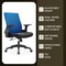 Leisuremod Brio Modern Office Chair with Adjustable Swivel Cotton Upholstered Task Chair BO60BU - alternate 3