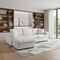 Homeroots 65" White Fabric Modular Sleeper Sofa With Ottoman 568298 - alternate 3