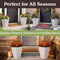 Pure Garden 2-Pack 13.75IN Tall Outdoor Planters for Porch or Patio Decor White Finish 50-PL9941-WHT - alternate 3