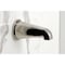Kingston Brass Triple-Handle Tub and Shower Faucet with Knurled Handle, Polished Nickel KBX8136KNL - alternate 2