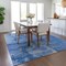 Homeroots 5' X 8' Navy Blue And Ivory Abstract Washable Indoor Outdoor Area Rug 602726 - alternate 2