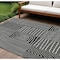 Homeroots 9' X 12' Black And Ivory Geometric Washable Indoor Outdoor Area Rug 596906 - alternate 1