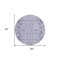 Homeroots 8' Lavender Purple And Gray Round Oriental Washable Indoor Outdoor Area Rug 582094 - alternate 3