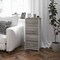 Flash Furniture Harris 4 Drawer Storage Dresser with White Cast Iron Frame, Light Natural Wood Top and Easy Pull En WX-5L203-MDF-WHT-LNT-GG - alternate 3