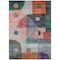 Homeroots 8' X 10' Orange Purple And Green Geometric Washable Indoor Outdoor Area Rug 604423 - alternate 2