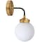 Jonathan Y Caleb 6" 1-Light Contemporary Transitional Iron/Glass LED Vanity Light, Brass Gold/Black/White JYL9056B - alternate 3