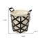 Homeroots Set of Two Black And Cream Metal Basket, 2PK 392148 - alternate 2