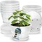Lifemaster 10-Inch Whiskey Barrel Planters, Durable Plastic Pots with Drainage and Saucer, 10PK LMPBP10WHE10 - alternate 1