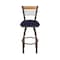 Holland Bar Stool Co Eleanor 30in Swivel Bar Stool with Bronze Finish, Medium Back and Canter Twilight Seat 880 - alternate 4