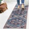 Jonathan Y Cirali Ornate Large Medallion Non-Slip Machine-Washable Blue/Beige 2 ft. x 10 ft. Runner Rug WSH105B-210 - alternate 2