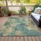 Homeroots 10' X 14' Teal Blue And Beige Abstract Washable Indoor Outdoor Area Rug 630710 - alternate 2