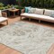 Homeroots 9' X 12' Taupe And Ivory Abstract Washable Indoor Outdoor Area Rug 614315 - alternate 1