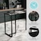 Martha Stewart 23.5 in. D X 47.25 in. W X Glass, Steel, Clear Top/Oil Rubbed Bronze Frame XU-DK-1-BK-MS - alternate 3