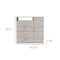 Homeroots 36" Light Gray Manufactured Wood Four Drawer Combo Dresser 477774 - alternate 2