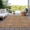 Homeroots 8' X 10' Copper Ivory And Black Floral Washable Indoor Outdoor Area Rug 604758 - alternate 3