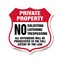 Signmission Private Property Shield Sign No Soliciti, 12 Inch X 12 Inch, Plastic Sign SHI-P-12-451 - alternate 1