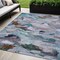 Homeroots 5' X 8' Blue Gray And Brown Abstract Washable Indoor Outdoor Area Rug 603120 - alternate 1