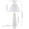 Homeroots 28" White Ceramic Table Lamp With White Cone Shade 524345 - alternate 2