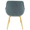 Leisuremod Markley Modern Leather Dining Arm Chair with Gold Metal Legs, Peacock Blue, 4PK ECG26BU4 - alternate 2