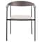Leisuremod Kora Modern Leather Dining Arm Chair with Iron Legs in Taupe, 2PK KCWN-21TP2 - alternate 3