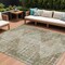 Homeroots 9' X 12' Fern Green And Beige Geometric Washable Indoor Outdoor Area Rug 632003 - alternate 1