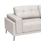 Homeroots 123" Beige Leather Sofa 573999 - alternate 2