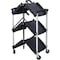 Wrightmaster 3 Layers Folding Collapsible Service Cart Pack-N-Roll Folding, Black, 50Lb Load Capacity per Shelf ZR-W46578737 - alternate 2
