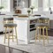 Armen Living Madrid 26in Swivel Counter Stool with Gold Brushed Stainless Steel and Vintage Gray Faux Leather LCMASWBABGLVGRY26 - alternate 3
