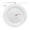 Smarty Had A Party White w/Silver Edge Rim Plastic Dinnerware Value Set (120 Dinner Plates + 120 Salad Plates), 240PK 110SVP-CASE - alternate 2