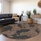 Homeroots 8' Chocolate And Charcoal Round Abstract Washable Indoor Outdoor Area Rug 614523 - alternate 2