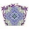 Homeroots 6" X 6" Vintage Purple And Taupe Mosaic Peel And Stick Removable Tiles 390880 - alternate 2
