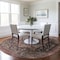 Homeroots 8' Charcoal Round Medallion Washable Indoor Outdoor Area Rug 608006 - alternate 2